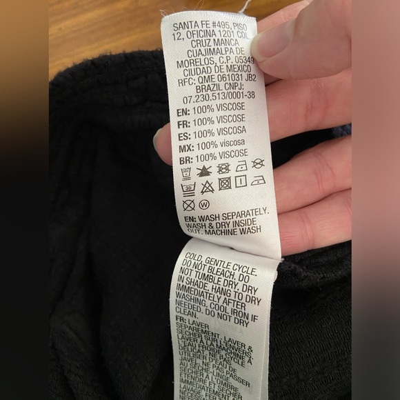 ROXY Gauze Soft Black Beach Pants Drawstring Sz Medium - Picture 13 of 13